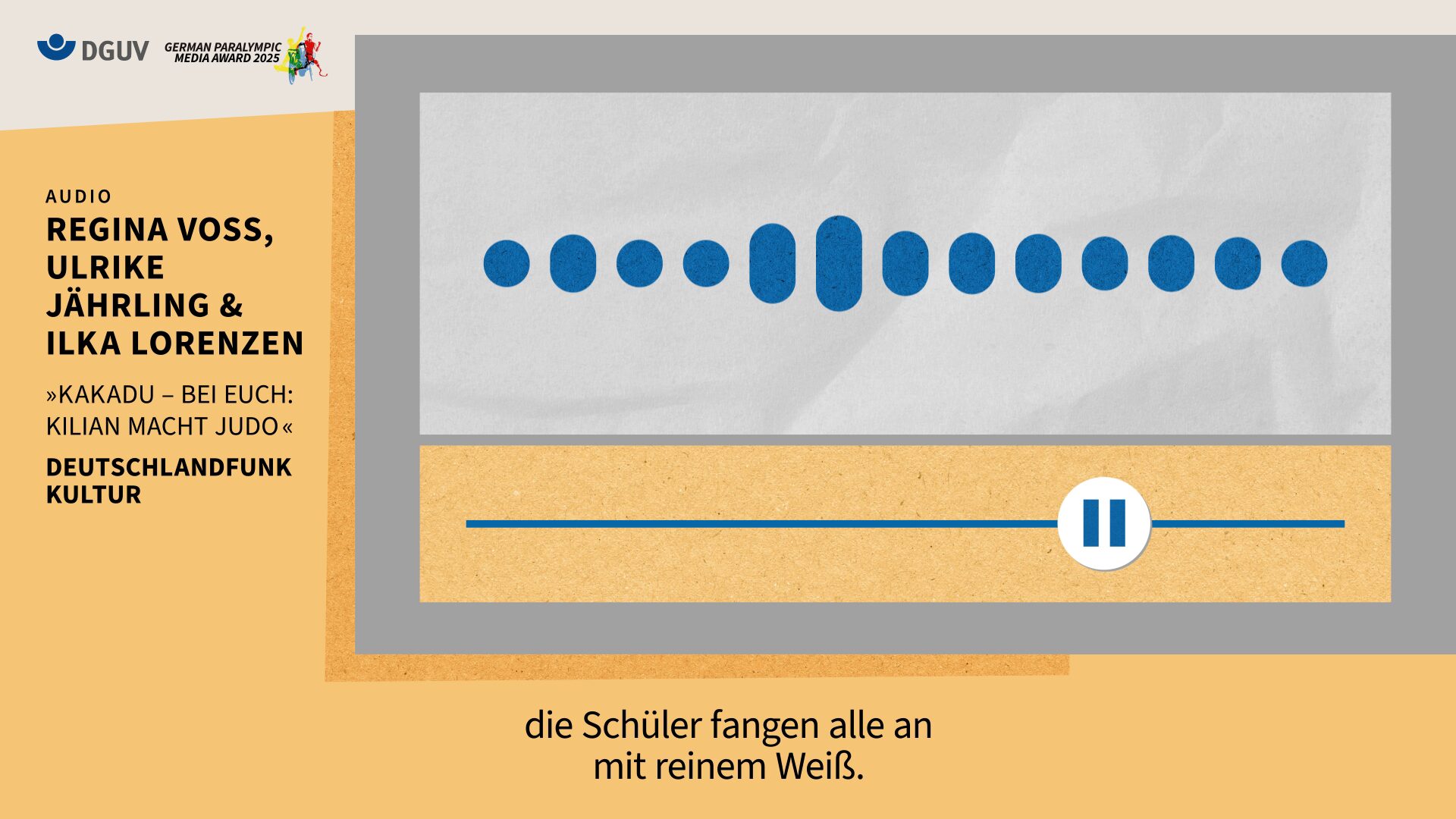 Award-Animationen im Collage-Stil. Bewegte Soundwellen.